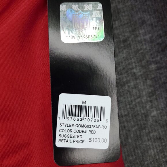 NFL Atlanta Falcons Bomber Jacket Mens Medium Red Team Apparel Retro Embroidered - Picture 8 of 13